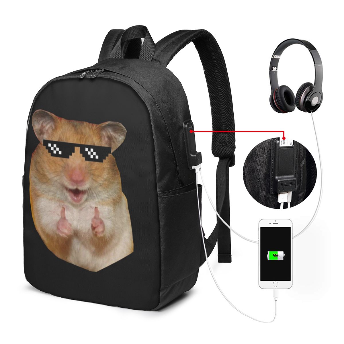 Laptops - Lustiger Hamster-Rucksack, Reisetasche für Notebooks, Computer,