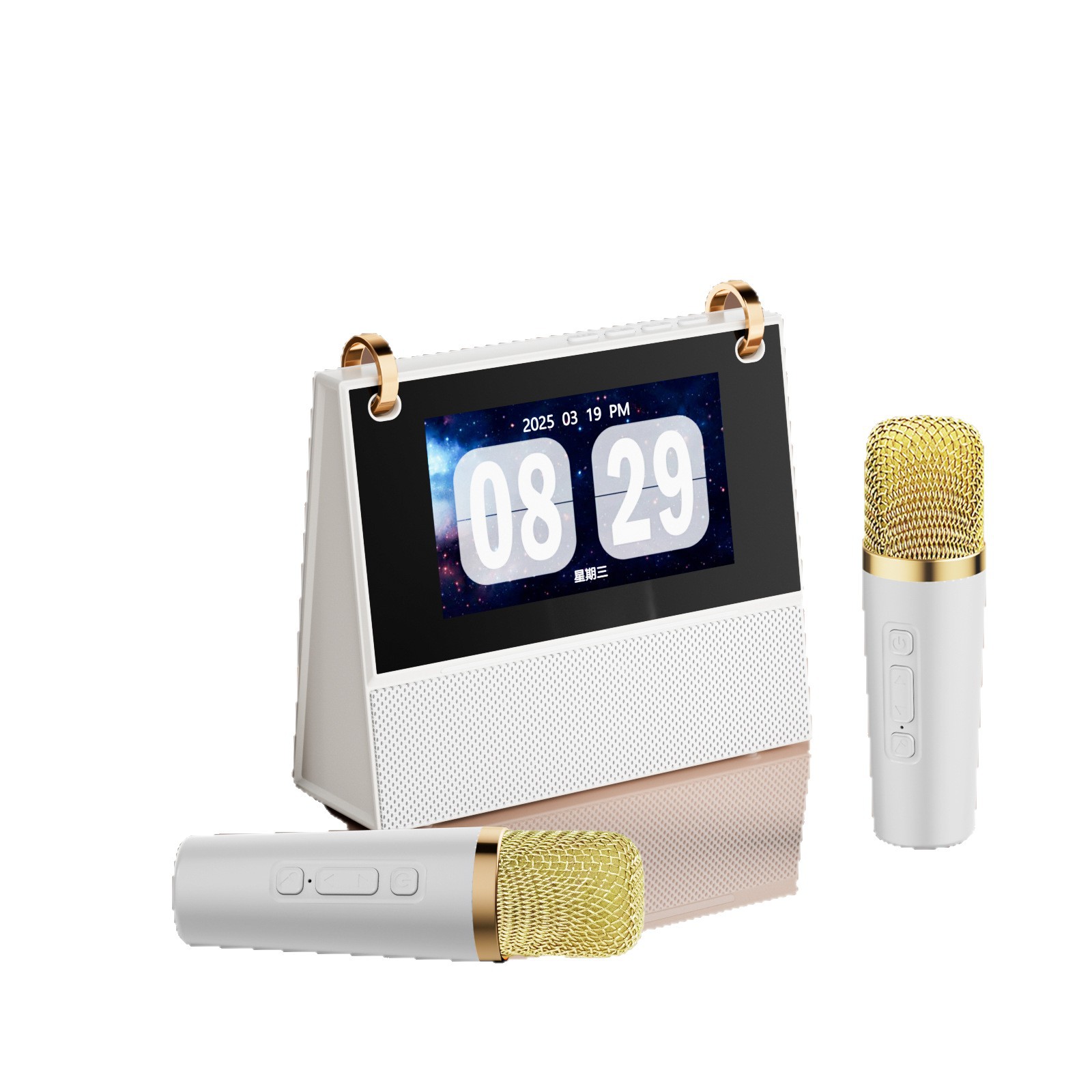 Speakers - Bluetooth-Lautsprecher mit neuem Liedtext-Display, Bluetooth-Mikrofon, tragbarer