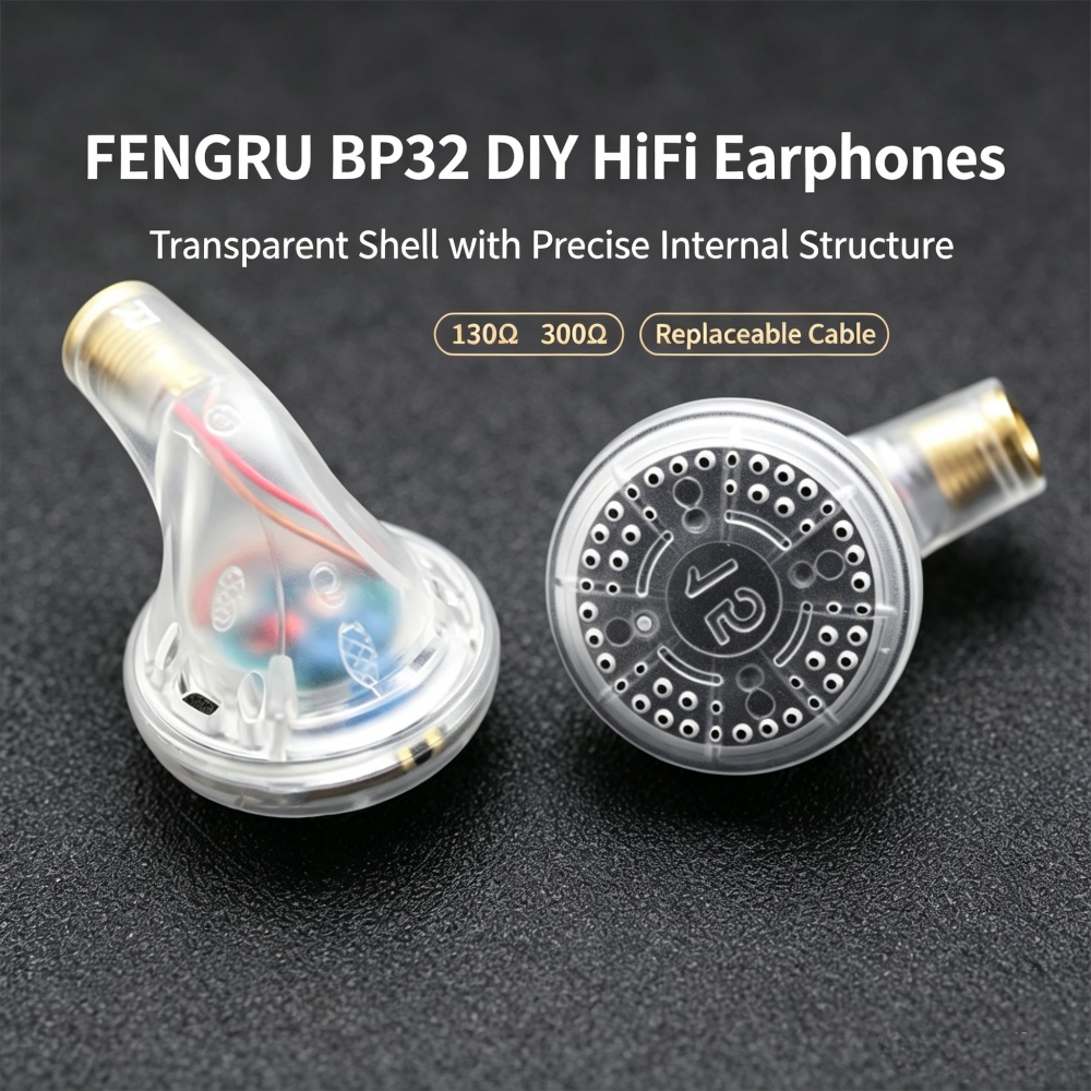 Planar Magnetic Iem Earphones - FENGRU BP32 DIY 130 Ohm Beryllium-Film-Treiber/300