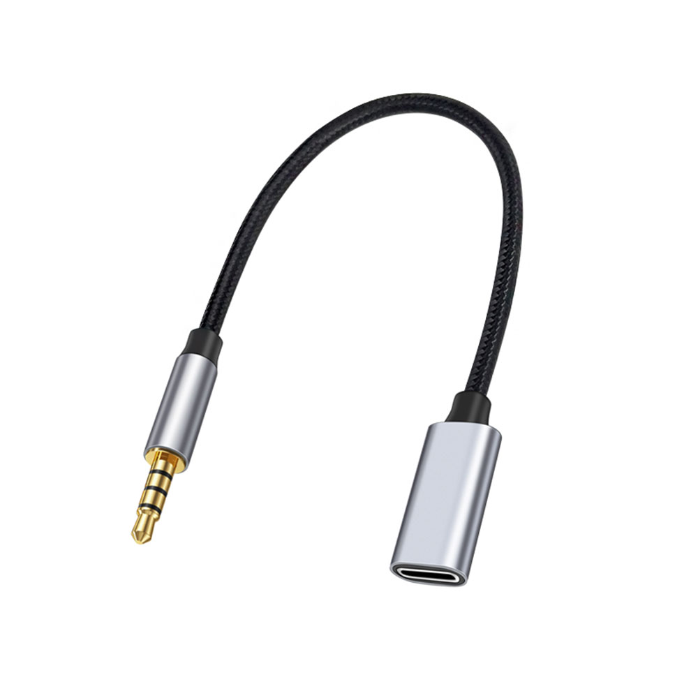 Type C Wired Earphones With Mic - 3,5-mm-Stecker auf Typ-C-Aux-Audio-Adapter für Telefon, Tablet,