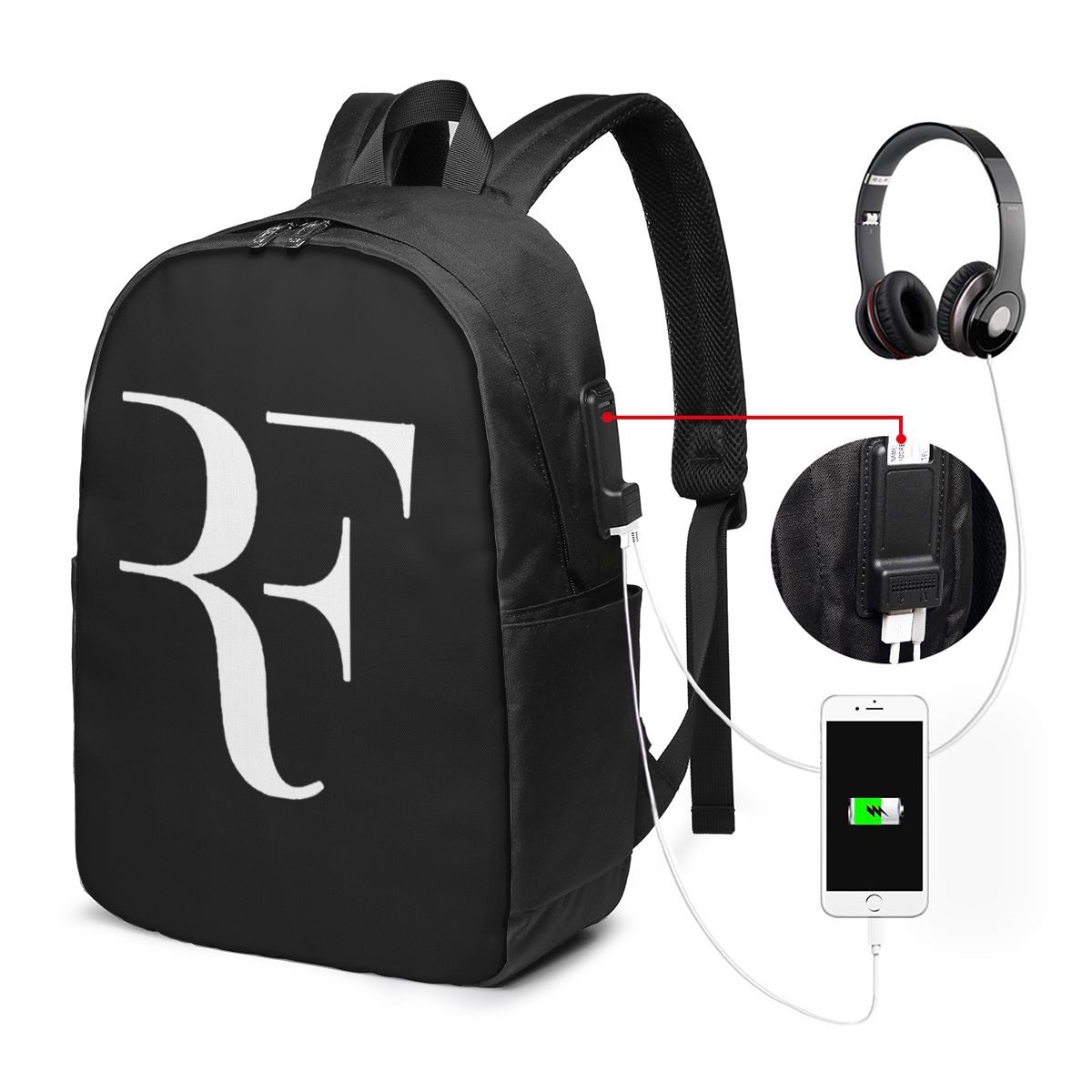 Laptops - Roger Federer Rucksack, Reisetasche, Notebook-Tasche, Computer,
