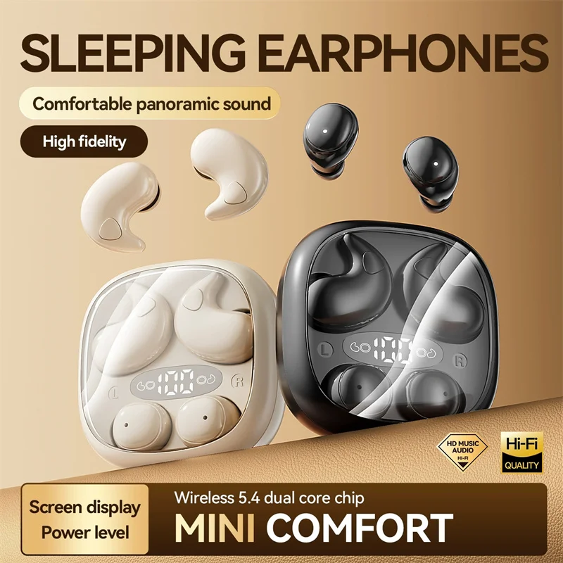 Sleep Mask Headphones Bluetooth - Open-Ear Schlaf-Ohrhörer 2 Paar Kabellose Kopfhörer