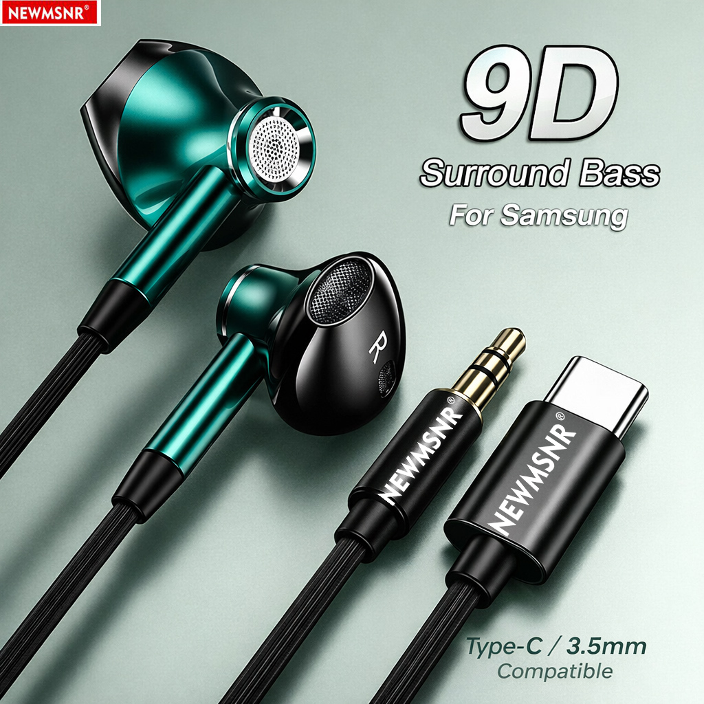 9D Surround Bass Typ C & 3,5mm – Type C Wired Earphones With Mic Bewertung und Preis