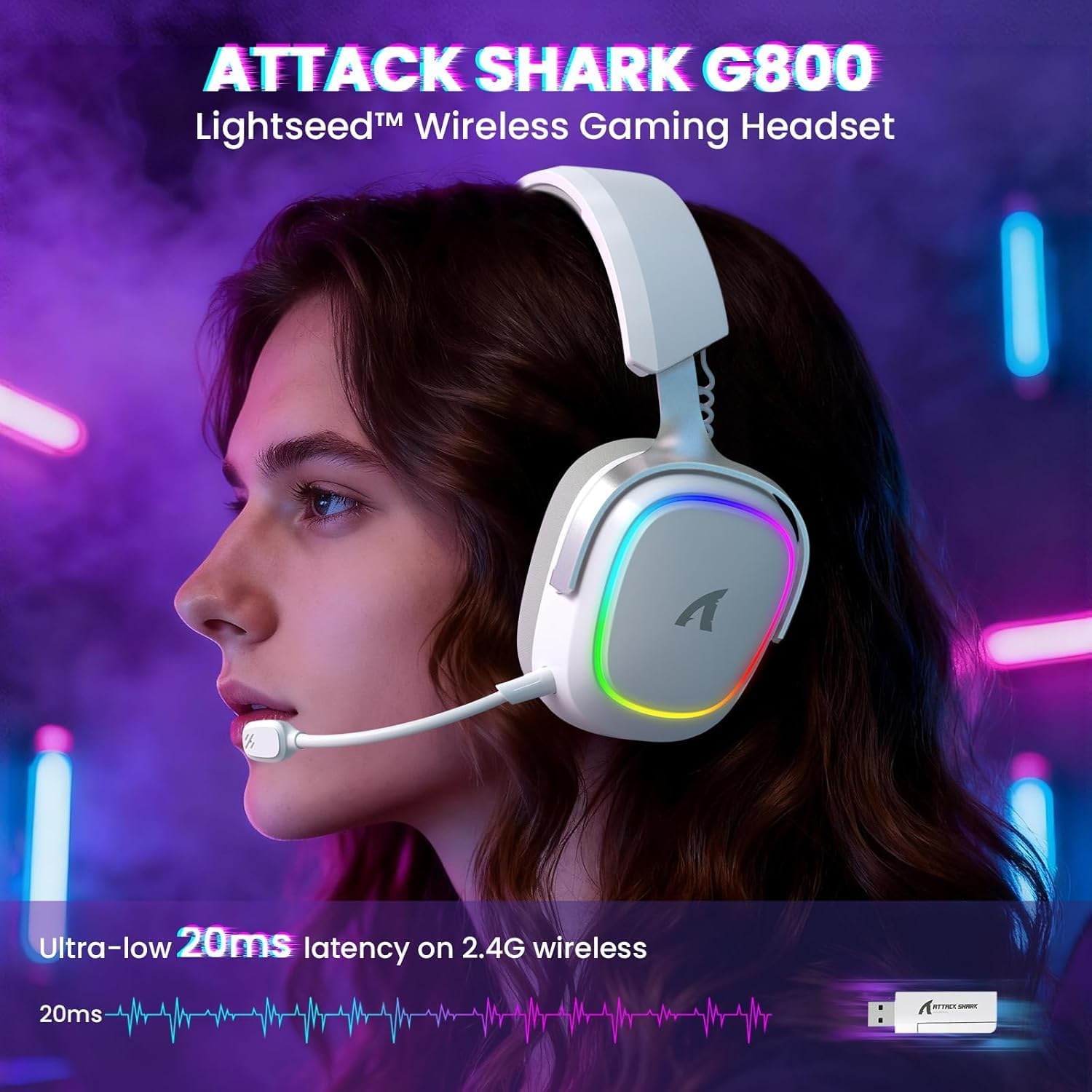 ATTACK SHARK G800 Kabelloses G – Gaming Headset With Mic Rgb Bewertung und Preis